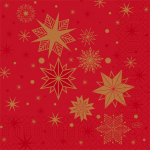 NAPKINS 3-PLY 33X33CM STARGAZING RED