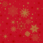 NAPKINS 3-PLY 40X40CM STARGAZING RED