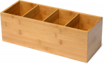 BAMBOO NAPKIN DISPENSER 36 X 14CM 4 CAVITY