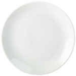 GENWARE WHITE PORCELAIN COUPE PLATE 11"