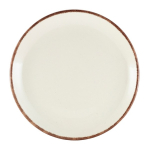 GENWARE TERRA STONEWARE SERENO BROWN COUPE PLATE 7.5"