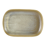 GENWARE TERRA PORCELAIN MATT GREY RECTANGULAR PLATE 9.4X6.5"