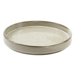 GENWARE TERRA PORCELAIN GREY PRESENTATION PLATE 8"