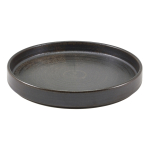 GENWARE TERRA PORCELAIN BLACK PRESENTATION PLATE 8"