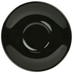 GENWARE PORCELAIN BLACK SAUCER 4.8"