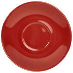 GENWARE PORCELAIN RED SAUCER 5.3"