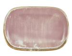 GENWARE TERRA PORCELAIN ROSE RECTANGULAR PLATE 9.4X6.5"
