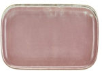GENWARE TERRA PORCELAIN ROSE RECTANGULAR PLATE 13.6X9.3"