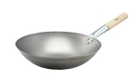 BLACK IRON WOK FLAT BASE 35.6CM