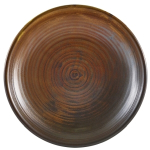 GENWARE TERRA PORCELAIN RUSTIC COPPER COUPE PLATE 8.3"