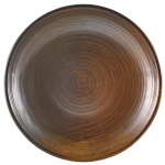 GENWARE TERRA PORCELAIN RUSTIC COPPER COUPE PLATE 9.8"