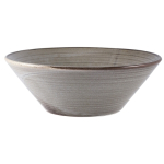 GENWARE TERRA PORCELAIN GREY CONICAL BOWL 33.8OZ