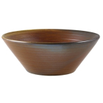 GENWARE TERRA PORCELAIN RUSTIC COPPER CONICAL BOWL 19.2OZ
