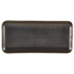 GENWARE TERRA PORCELAIN BLACK RECTANGULAR PLATTER 10.6X4.9"
