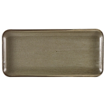 GENWARE TERRA PORECLAIN GREY RECTANGULAR PLATTER 14.2X6.5"