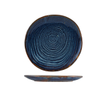 GENWARE TERRA PORCELAIN AQUA BLUE ORGANIC PLATE 8.3"