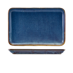 TERRA PORCELAIN AQUA BLUE RECT PLATTER 30 X 20CM