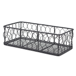 GENWARE RECTANGULAR BLACK WIRE BASKET 25 X 12 X 7.5CM