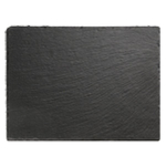NATURAL SLATE TRAY 26X20CM BLACK