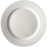 OLYMPIA LINEAR WIDE RIMMED PLATE WHITE 6" X12