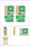 SEBO PAPER BAGS WITH PLASTIC COLLAR X10