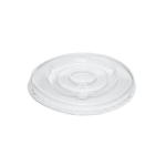 PET 6OZ KRAFT PORTION CUP FLAT LID CLEAR KPCLIDF6