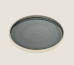 PLAYGROUND NARA GREY FLAT PLATE ROUND 21CM X6
