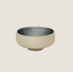 PLAYGROUND NARA GREY ROUND BOWL 12CM 11.2OZ X6