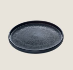 PLAYGROUND NARA BLACK PLATE FLAT ROUND 21CM X6