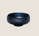 PLAYGROUND NARA BLACK ROUND RELIEF 16CM 0.71L 24.1OZ X6