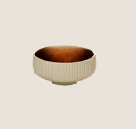 PLAYGROUND NARA BROWN BOWL ROUND RELIEF 12CM 0.33L 11.2OZ