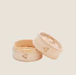 PLAYGROUND BAMBOO STEAMER ROUND 15CM 8CM TALL X6