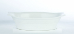 WHITE BAKEWARE OVAL EARED DISH 22.5CM(38CL)/7"(13OZ)