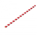 PAPER RED STRIPE SMOOTHIE STRAW 9" 9MM BORE X200