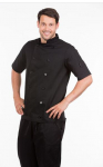 MENS S/SLEEVE CHEFS JACKET BLACK - MEDIUM
