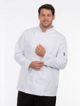 UNISEX BUTTON LONG SLEEVE CHEF JACKET WHITE MEDIUM