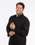 BRIGADE MEN'S LONG SLEEVE CHEFS JACKET BLACK XXL