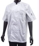 MENS SHORT SLEEVED VENTS CHEF JACKET WHITE X-LARGE