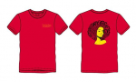 MALE REGGAE HEAD DESIGN RED T- SHIRT COTTON MEDIUM