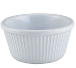 MELAMINE WHITE FLUTED RAMEKIN 4OZ