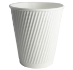16OZ TRIPLE WALL RIPPLE CUP WHITE