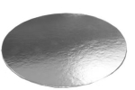SILVER ROUND CAKE CARD 6"