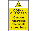 COSHH CUPBOARD SIGN S/A 300X200 CL022