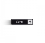 GENTS WITH SYMBOL DOOR SIGN 43 X 178MM S/A PADS