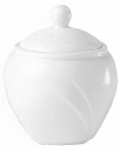 STEELITE ALUMINA VITRIFIED WHITE ALVO VENITIA SUGAR BOWL WITH LID 8OZ