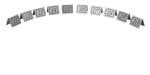 STAINLESS STEEL TABLE NUMBERS 11-20 BLACK EDGE/NUMBER 3468