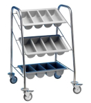 CUTLERY TROLLEY 3 CONTAINERS