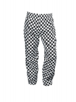 CHEFS TROUSER BAGGIES 30-32'' SMALL BLACK/WHITE CHECK