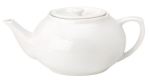 UTOPIA VITRIFIED PORCELAIN PURE WHITE TEAPOT 30OZ