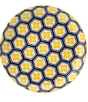 UTOPIA CADIZ VITRIFIED PORCELAIN BLUE/YELLOW PLATE 8"